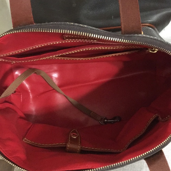 Dooney and Bourke brown leather satchel - Picture 7 of 12